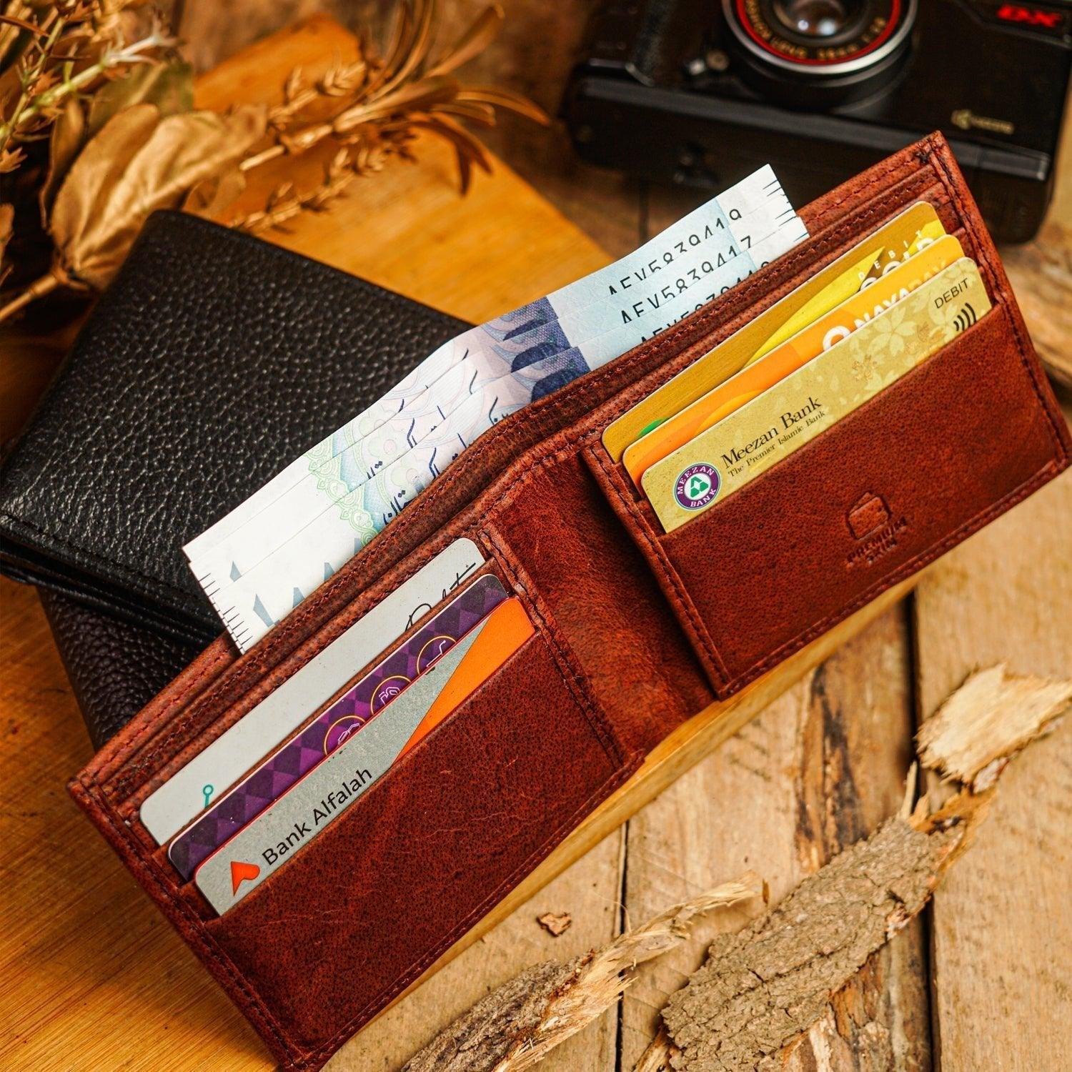 Moscow Handymade Leather Wallet [Brown] - The Premium Skinmens wallet