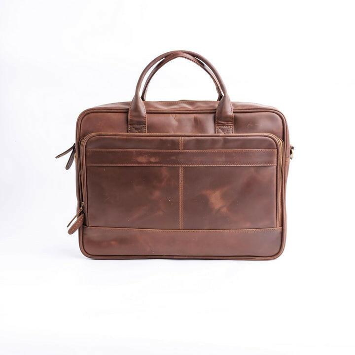 Vintage Crazy Horse Leather Laptop Bag - The Premium SkinTravel Accessories